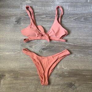 Zaful Coral Bikini Set